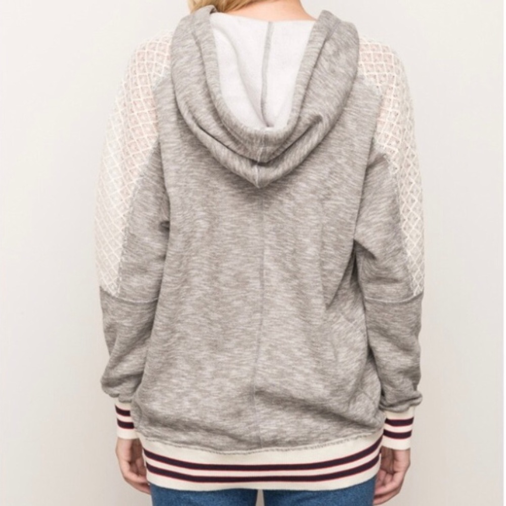 MYSTREE DOLMAN SLEEVE HOODED PULLOVER SWEATER. - Picture 4 of 5